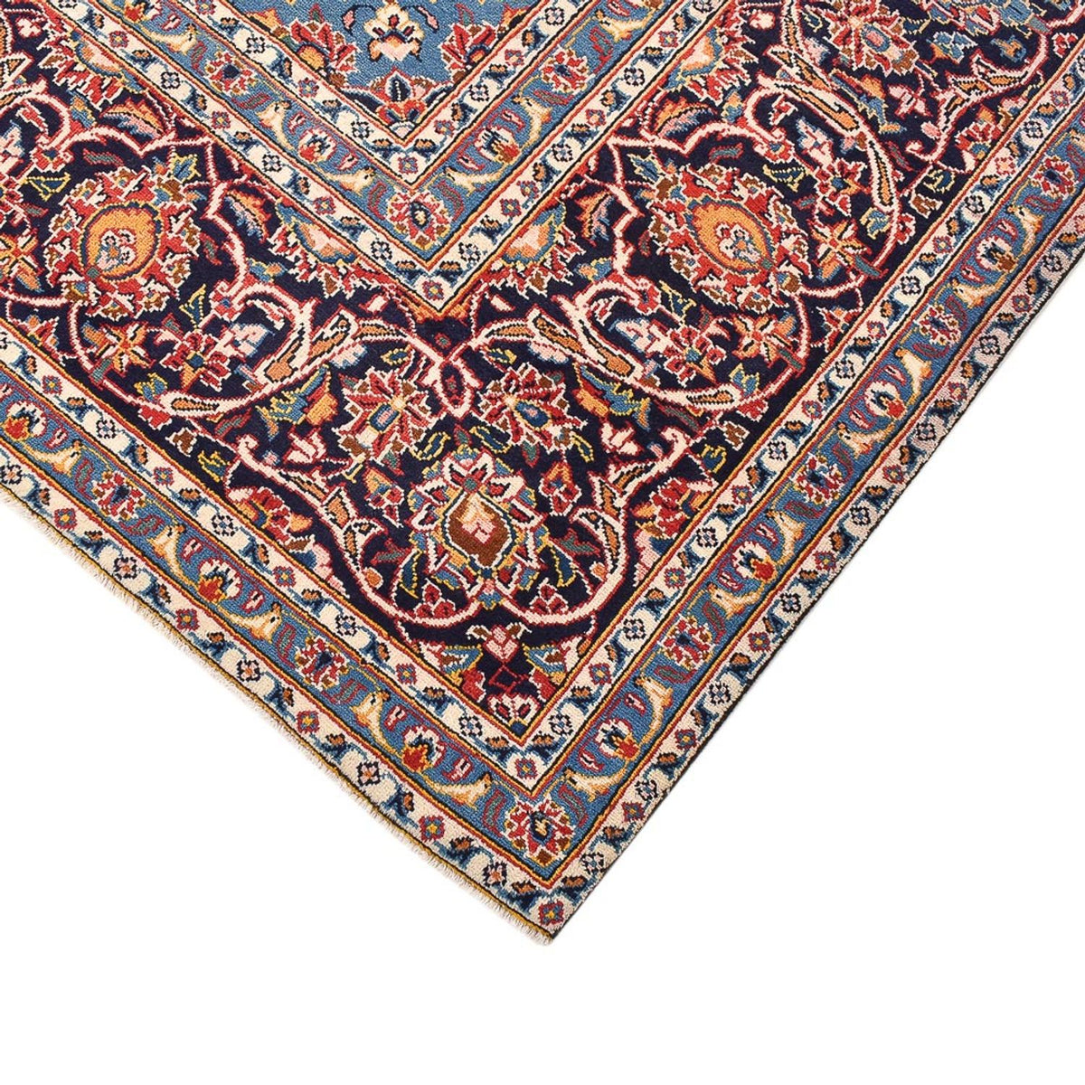 Dywan perski - Keshan - 405 x 300 cm - ciemnoniebieski