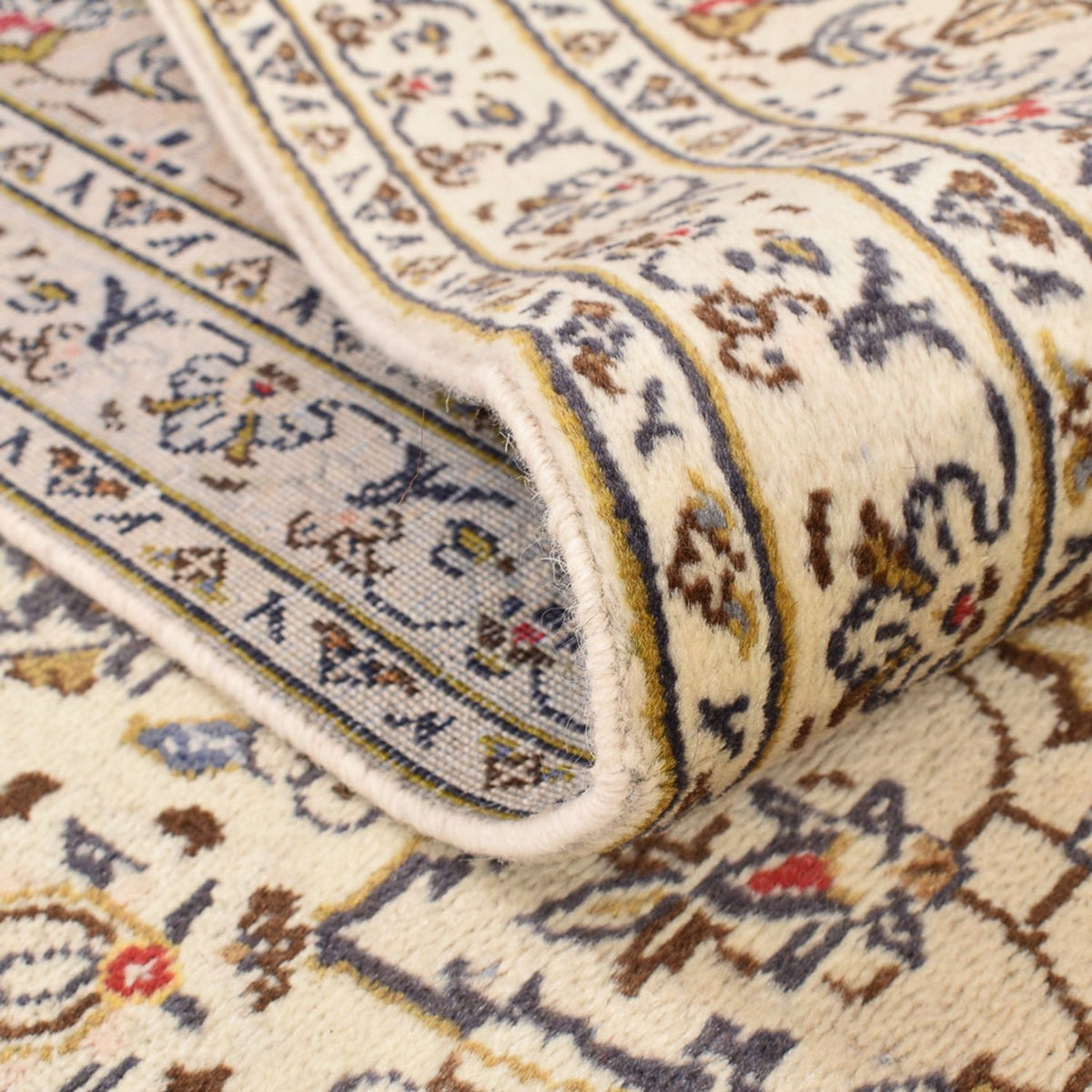 Dywan perski - Keshan - 345 x 239 cm - jasny beż