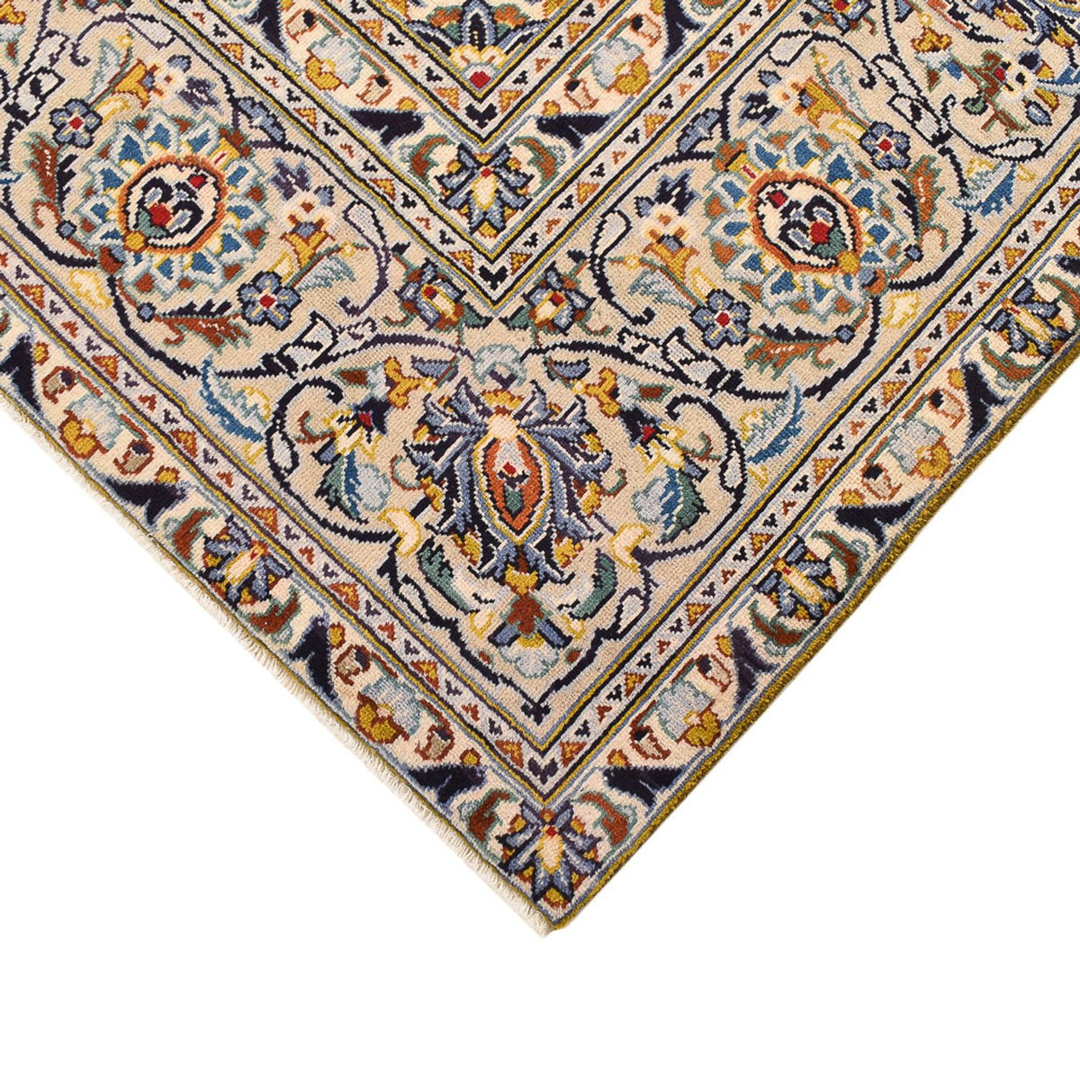 Dywan perski - Keshan - 350 x 249 cm - ciemny beż