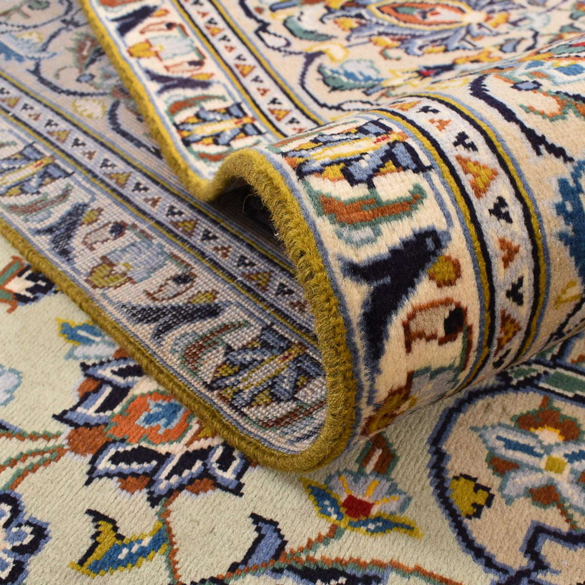 Dywan perski - Keshan - 350 x 249 cm - ciemny beż