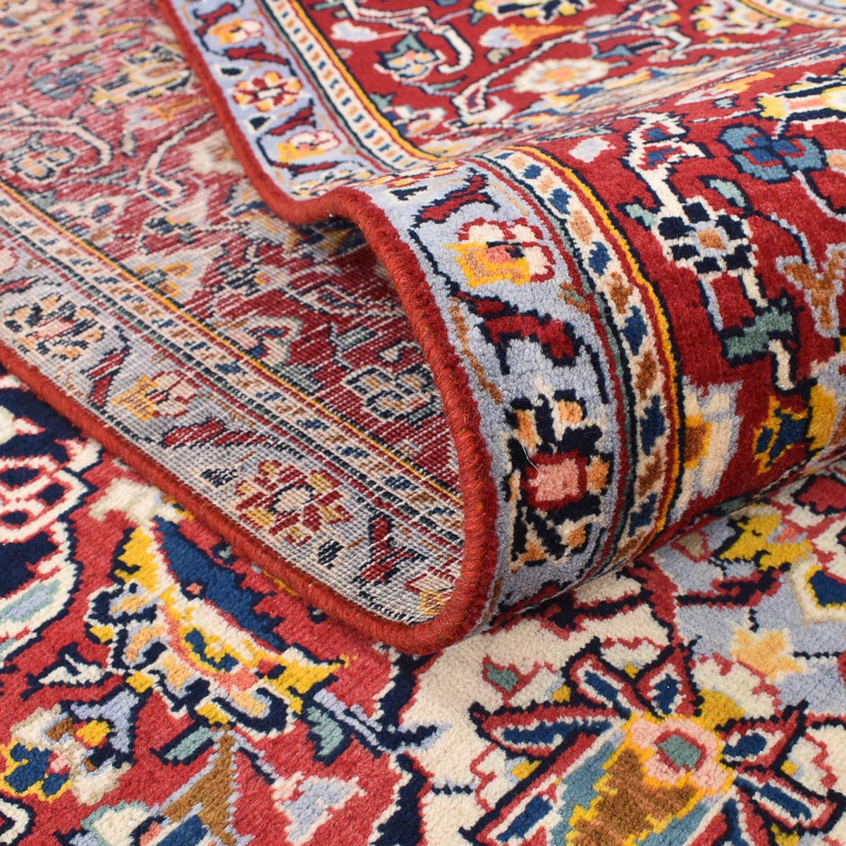 Dywan perski - Keshan - 330 x 217 cm - ciemnoniebieski