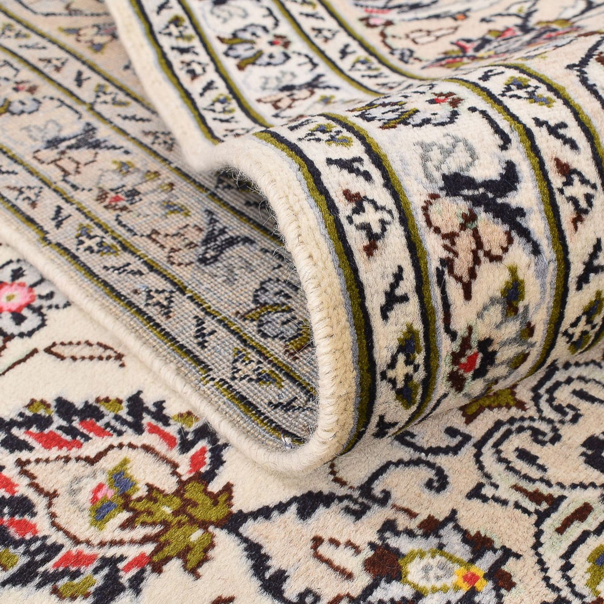 Dywan perski - Keshan - 356 x 242 cm - jasny beż