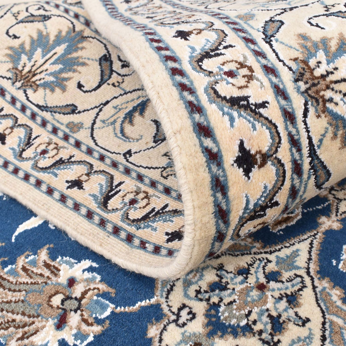 Dywan perski - Nain - 202 x 155 cm - ciemnoniebieski