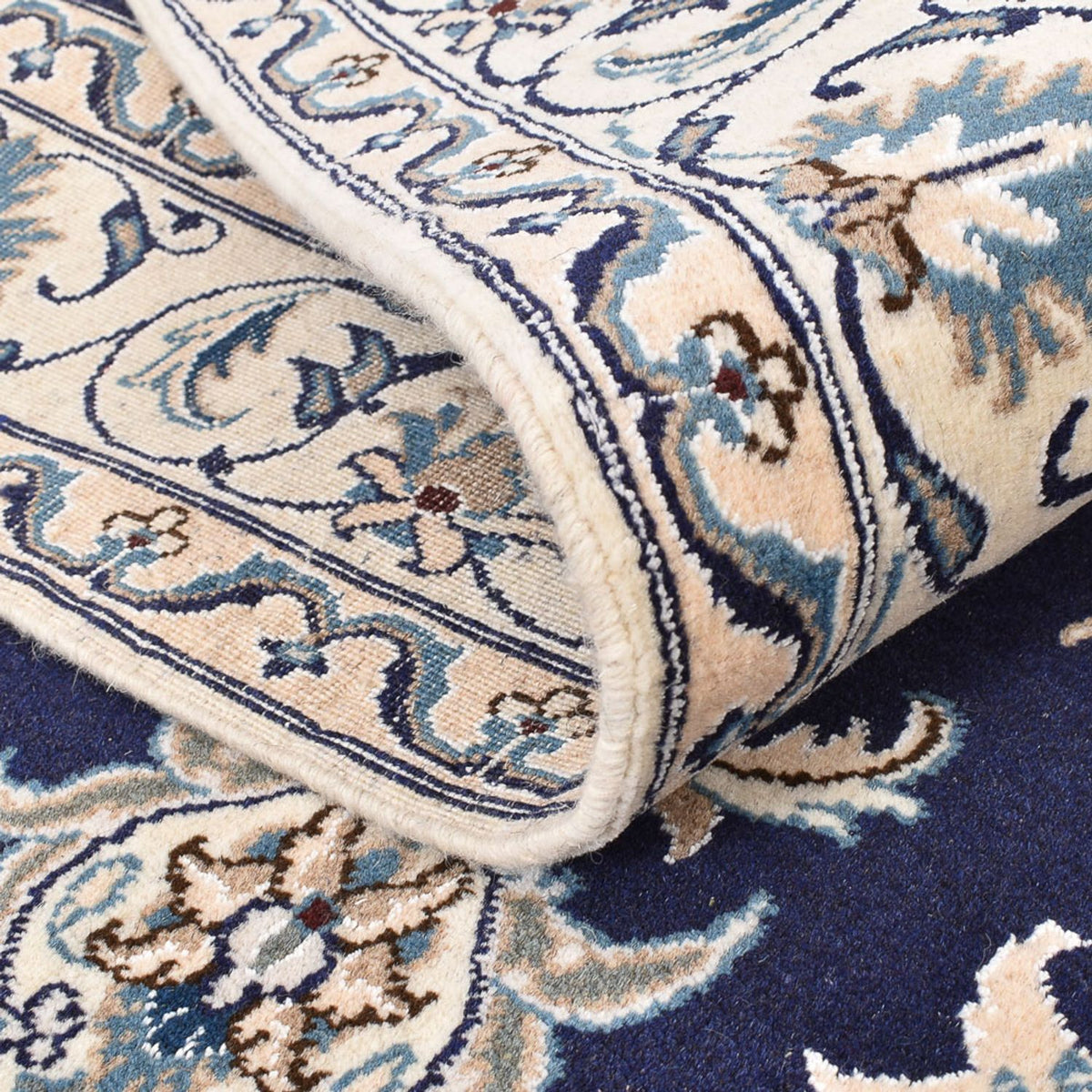 Dywan perski - Nain - 194 x 146 cm - ciemnoniebieski