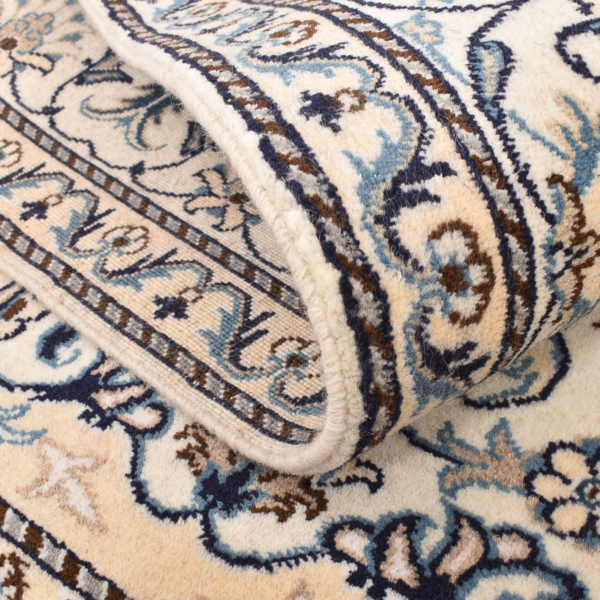 Dywan perski - Nain - 198 x 152 cm - jasny beż