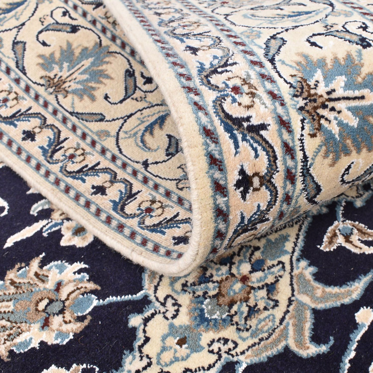 Dywan perski - Nain - 203 x 150 cm - ciemnoniebieski