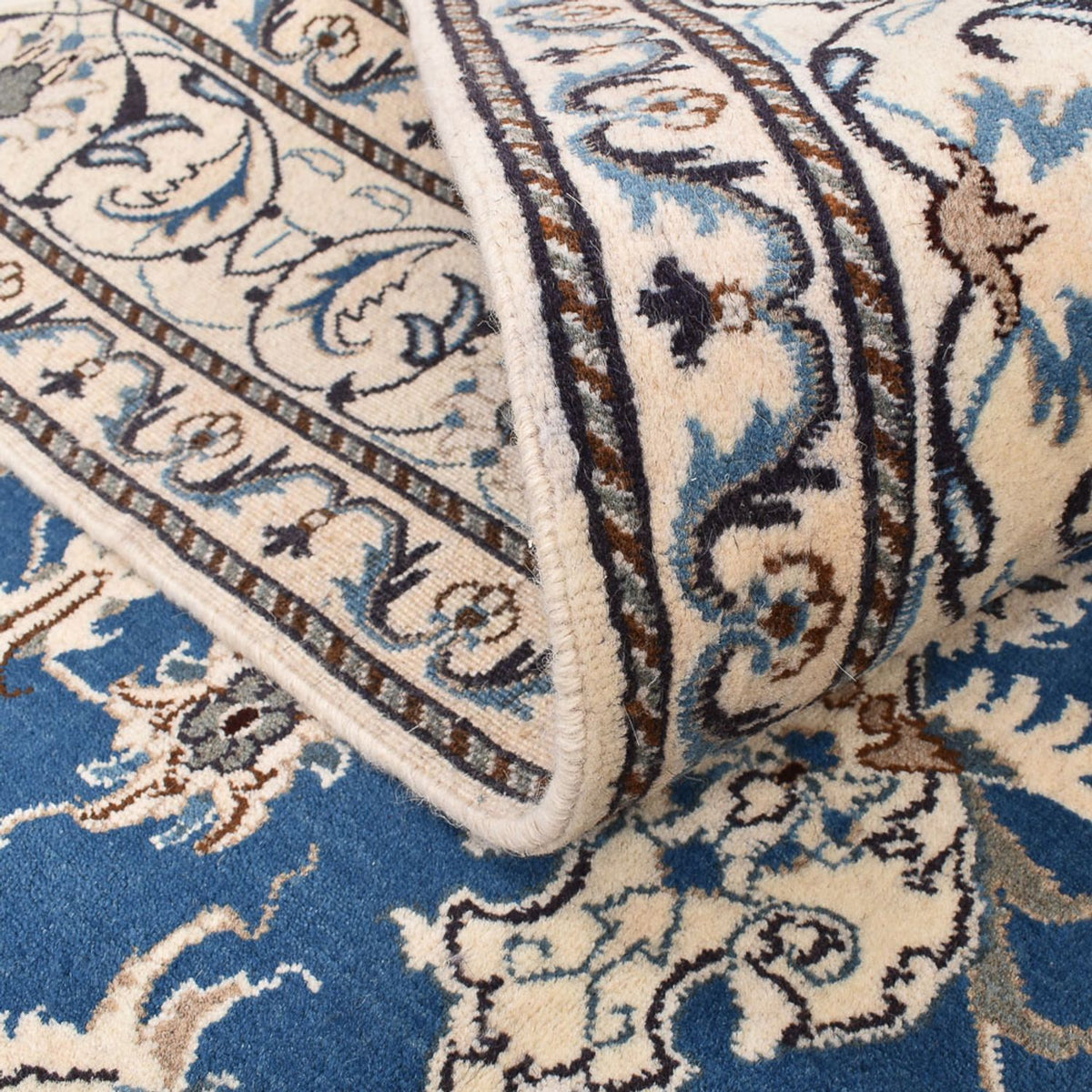 Dywan perski - Nain - 234 x 166 cm - niebieski