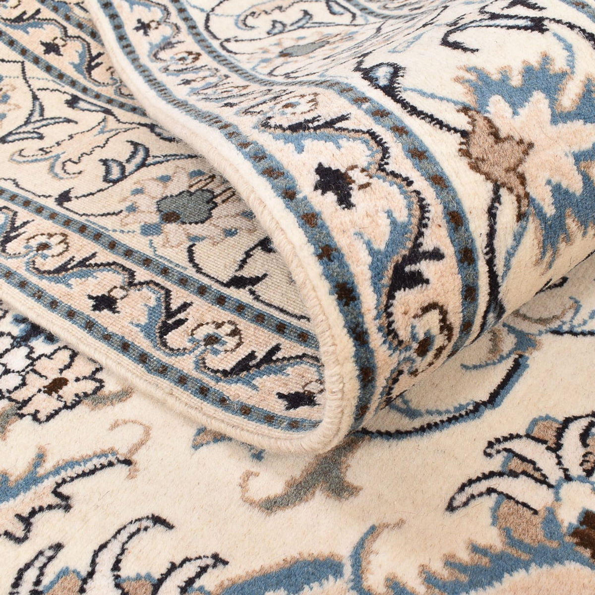 Dywan perski - Nain - 241 x 164 cm - jasny beż