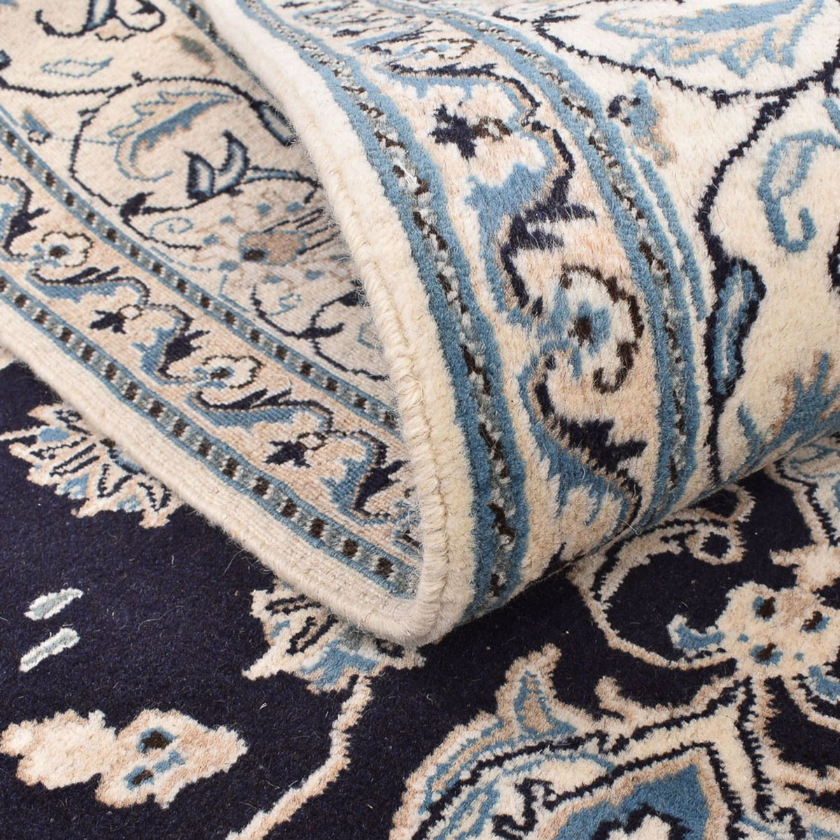 Dywan perski - Nain - 245 x 166 cm - ciemnoniebieski