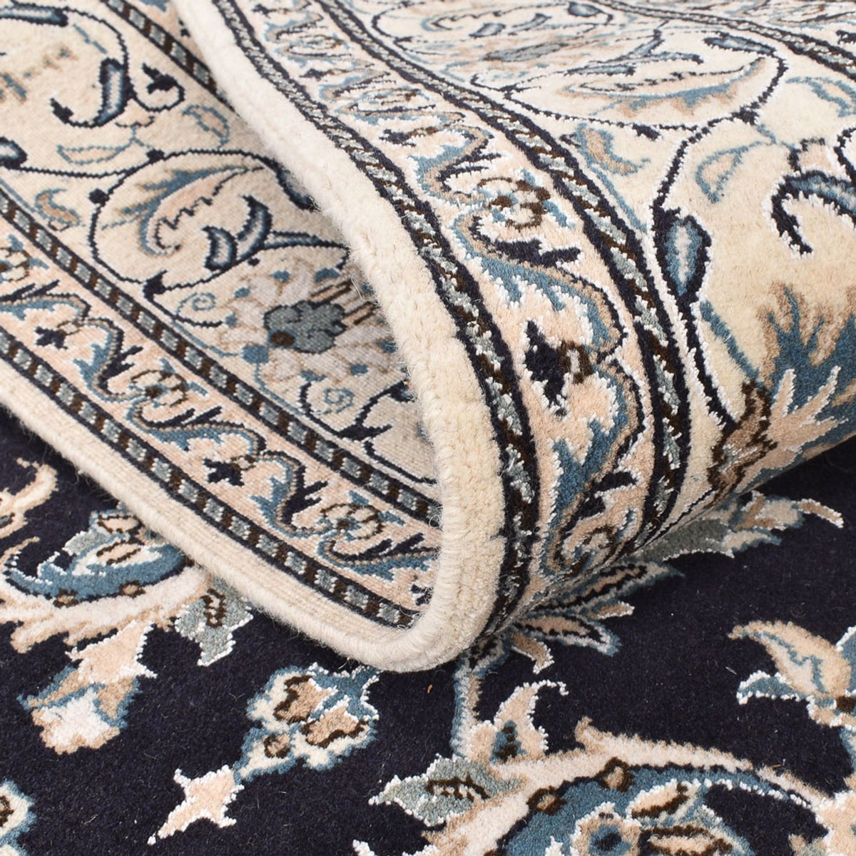 Dywan perski - Nain - 242 x 165 cm - ciemnoniebieski