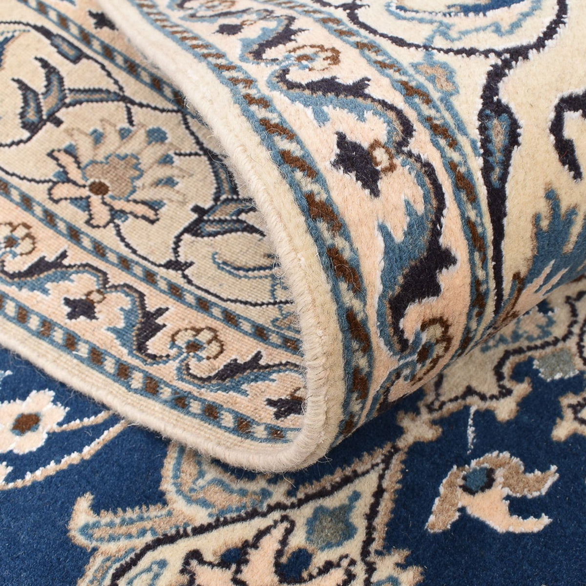 Dywan perski - Nain - 208 x 149 cm - ciemnoniebieski