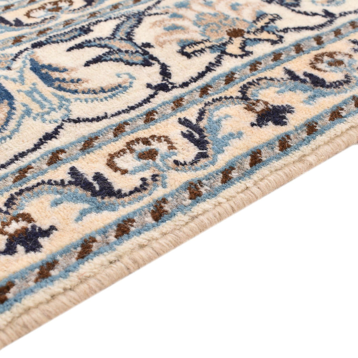 Dywan perski - Nain - 193 x 145 cm - jasny beż