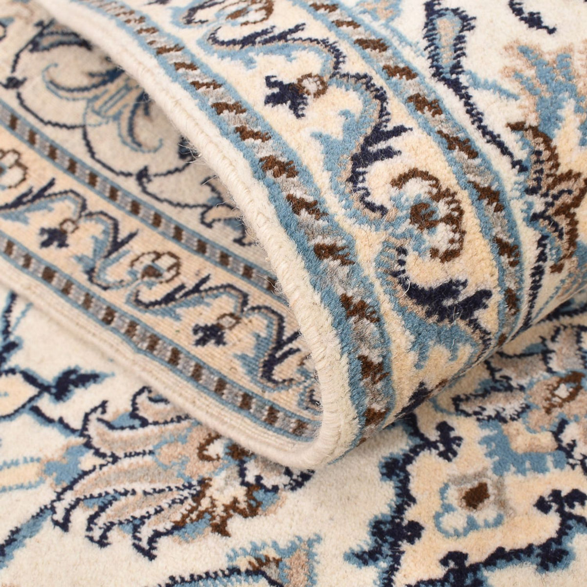 Dywan perski - Nain - 193 x 145 cm - jasny beż