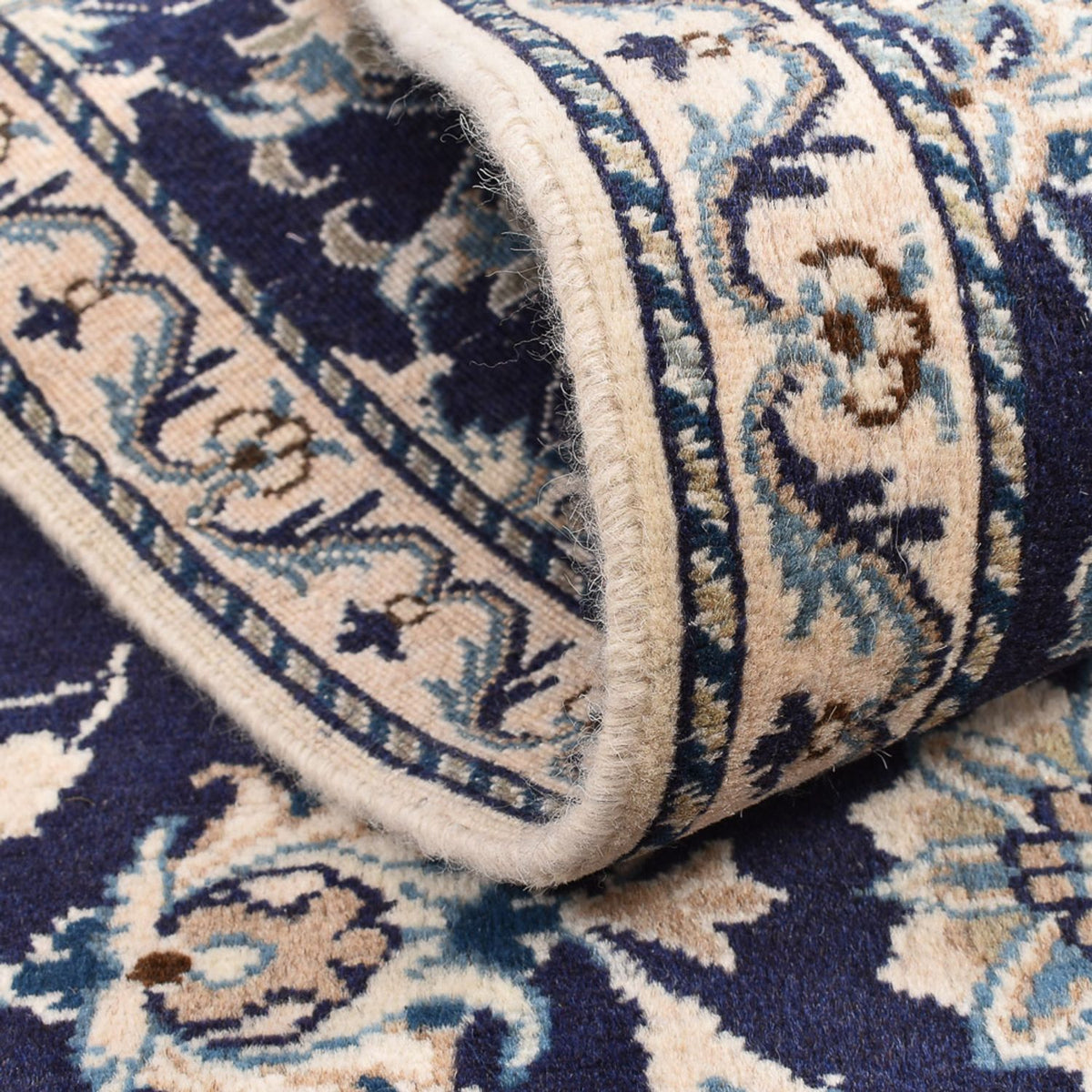 Biegacz Dywan perski - Nain - 241 x 79 cm - ciemnoniebieski