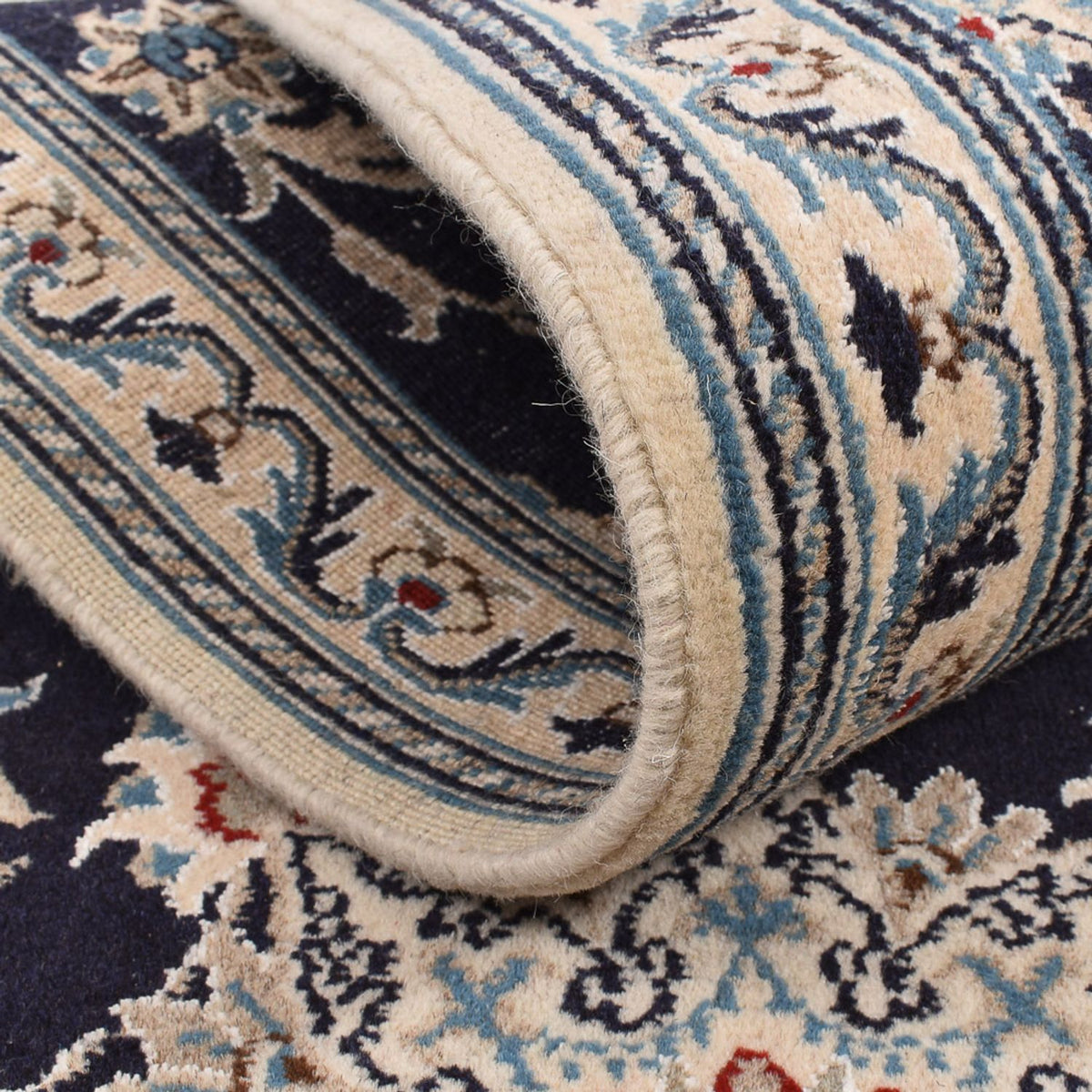 Biegacz Dywan perski - Nain - 206 x 77 cm - ciemnoniebieski