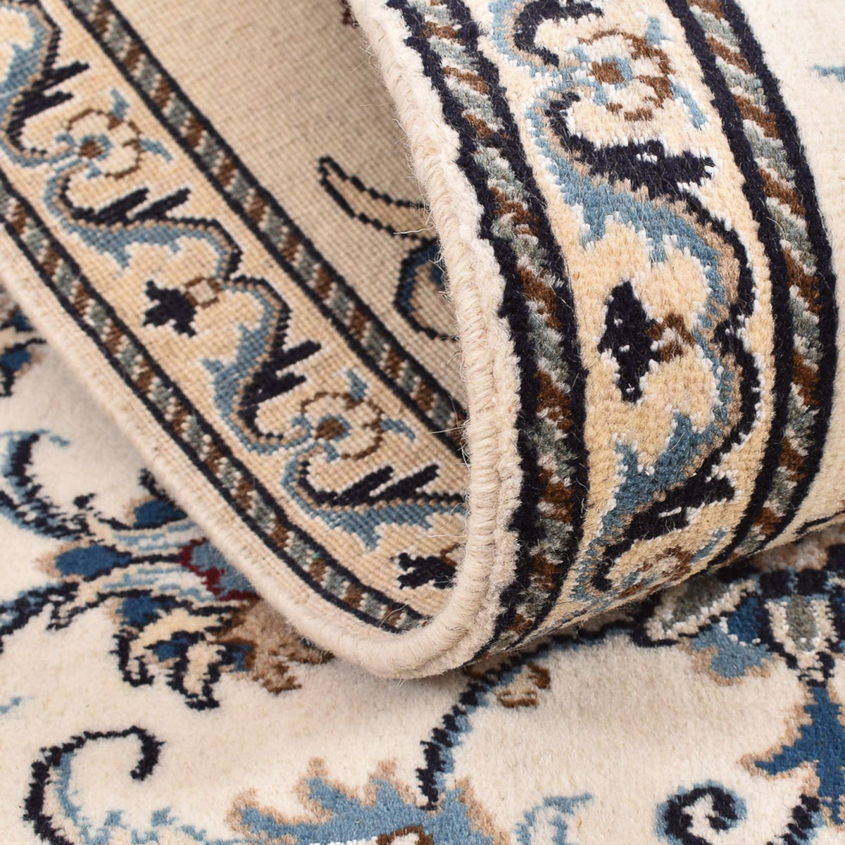 Biegacz Dywan perski - Nain - 298 x 78 cm - biały