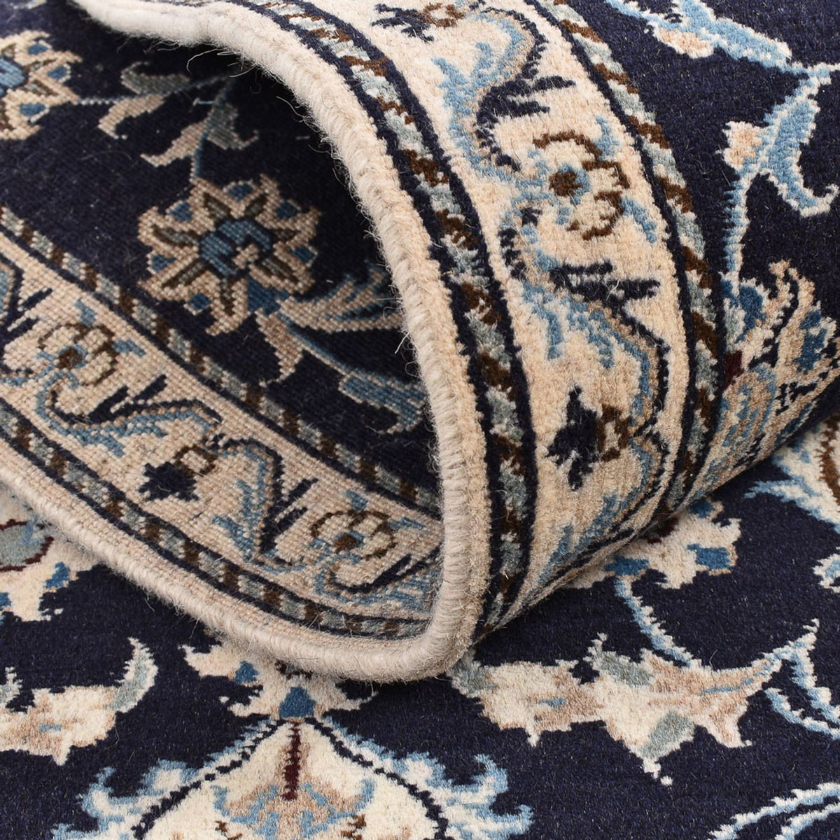 Biegacz Dywan perski - Nain - 292 x 78 cm - ciemnoniebieski