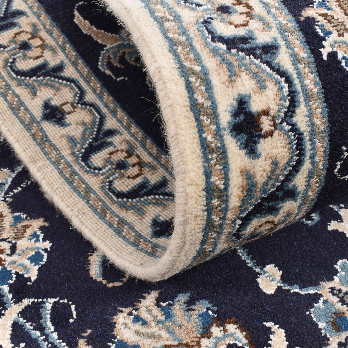 Biegacz Dywan perski - Nain - 298 x 78 cm - ciemnoniebieski