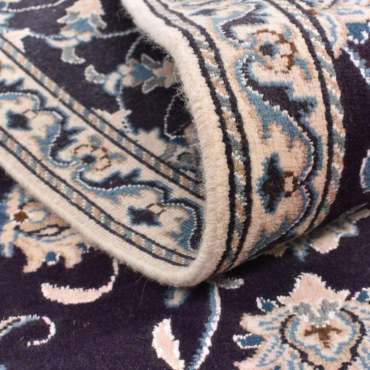 Biegacz Dywan perski - Nain - 250 x 80 cm - ciemnoniebieski