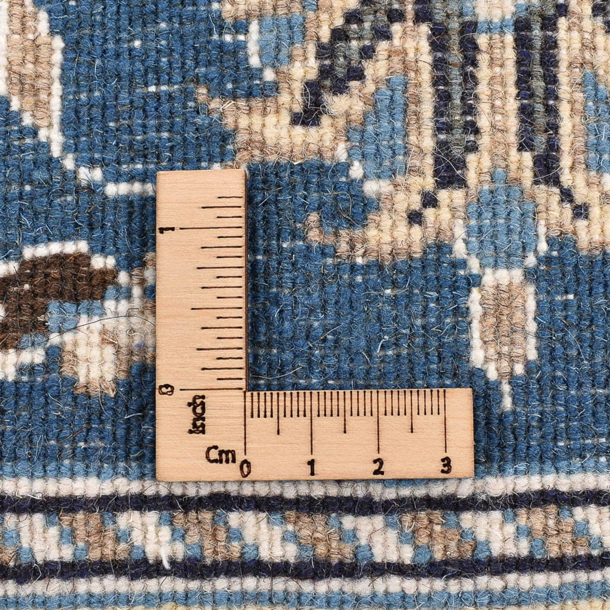 Biegacz Dywan perski - Nain - 298 x 80 cm - morski błękit