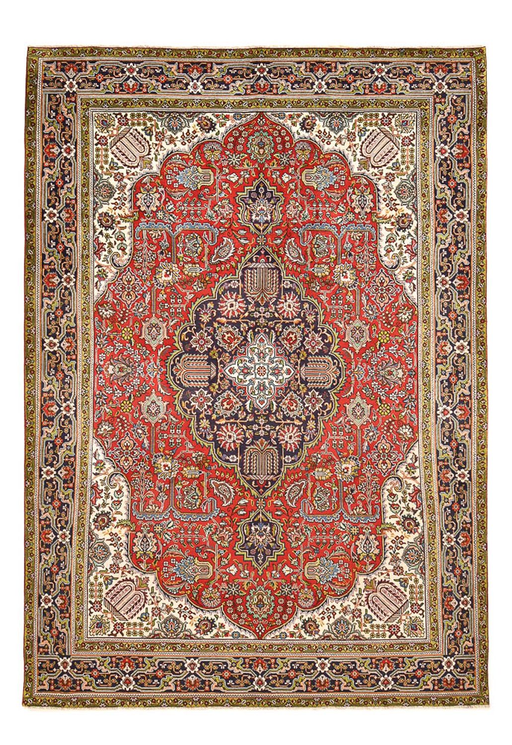Dywan perski - Tabriz - 347 x 242 cm - jasna czerwień