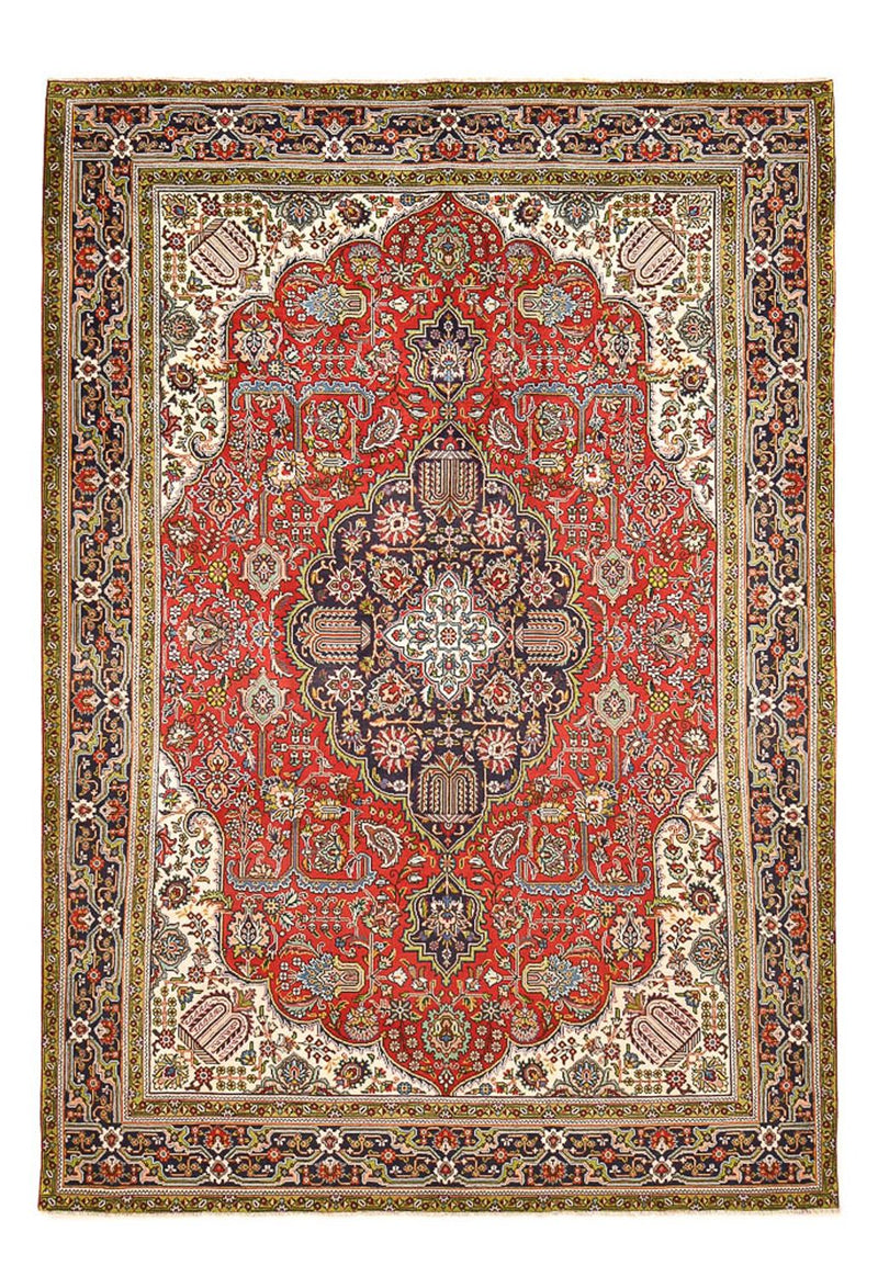 Dywan perski - Tabriz - 347 x 242 cm - jasna czerwień