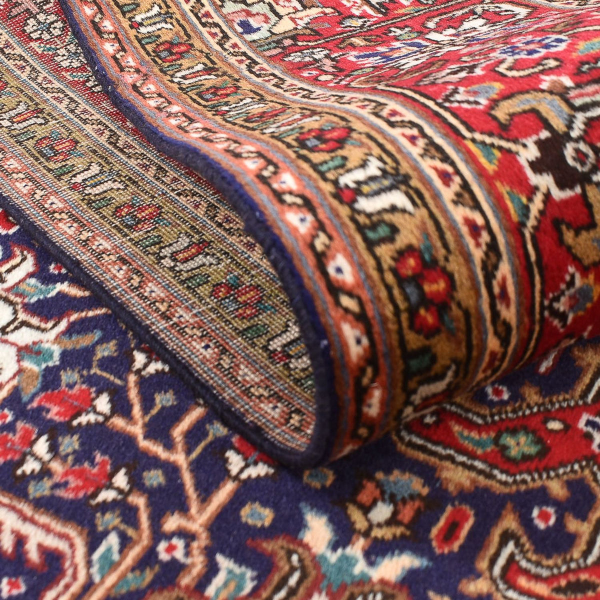 Dywan perski - Tabriz - 295 x 200 cm - ciemnoniebieski