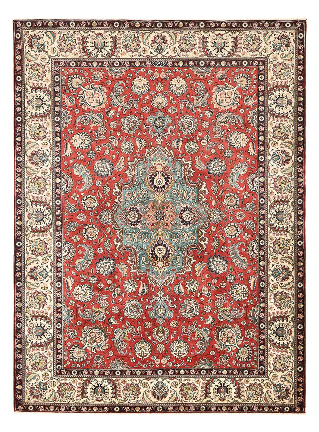 Dywan perski - Tabriz - 347 x 246 cm - jasna czerwień