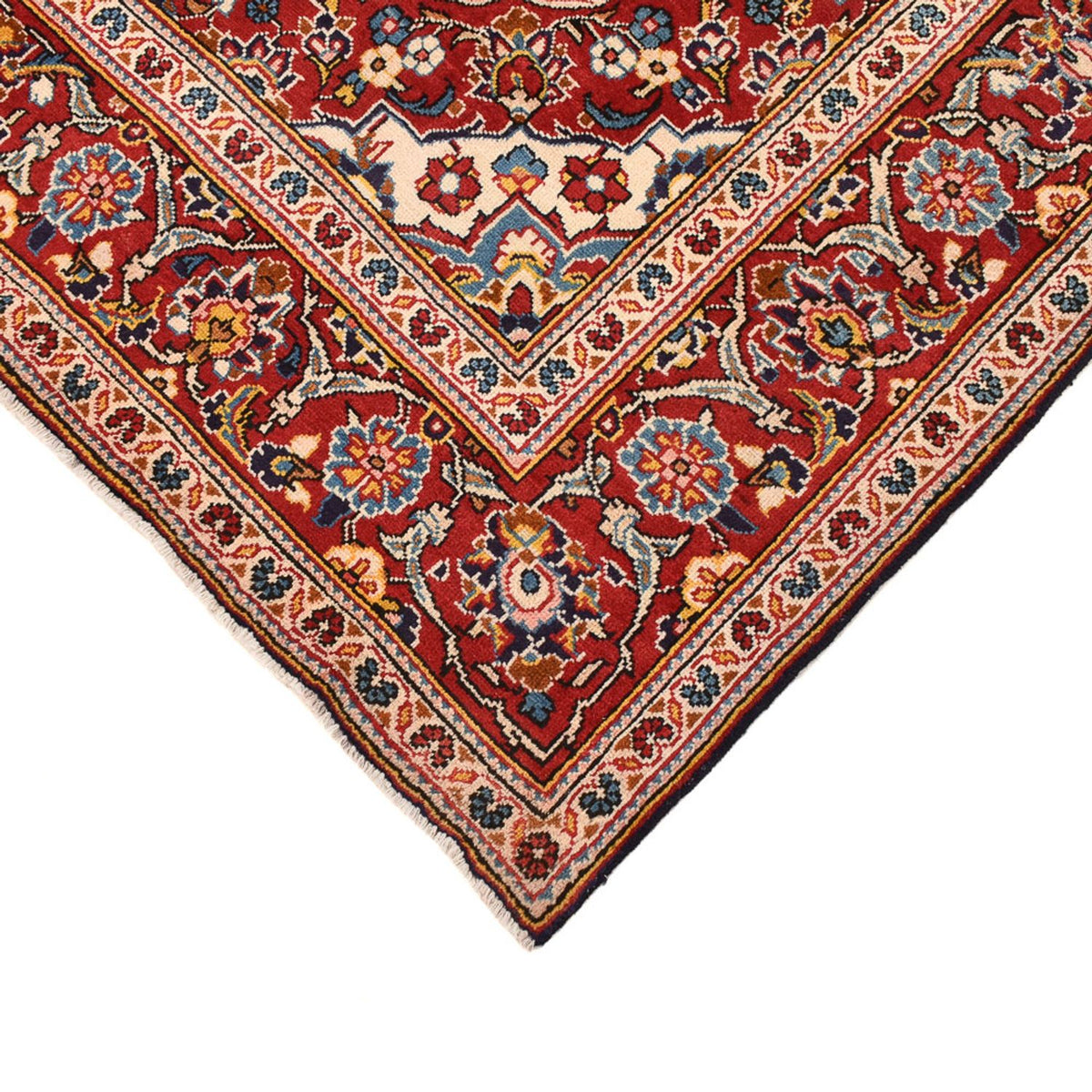 Dywan perski - Keshan - 255 x 146 cm - ciemnoniebieski