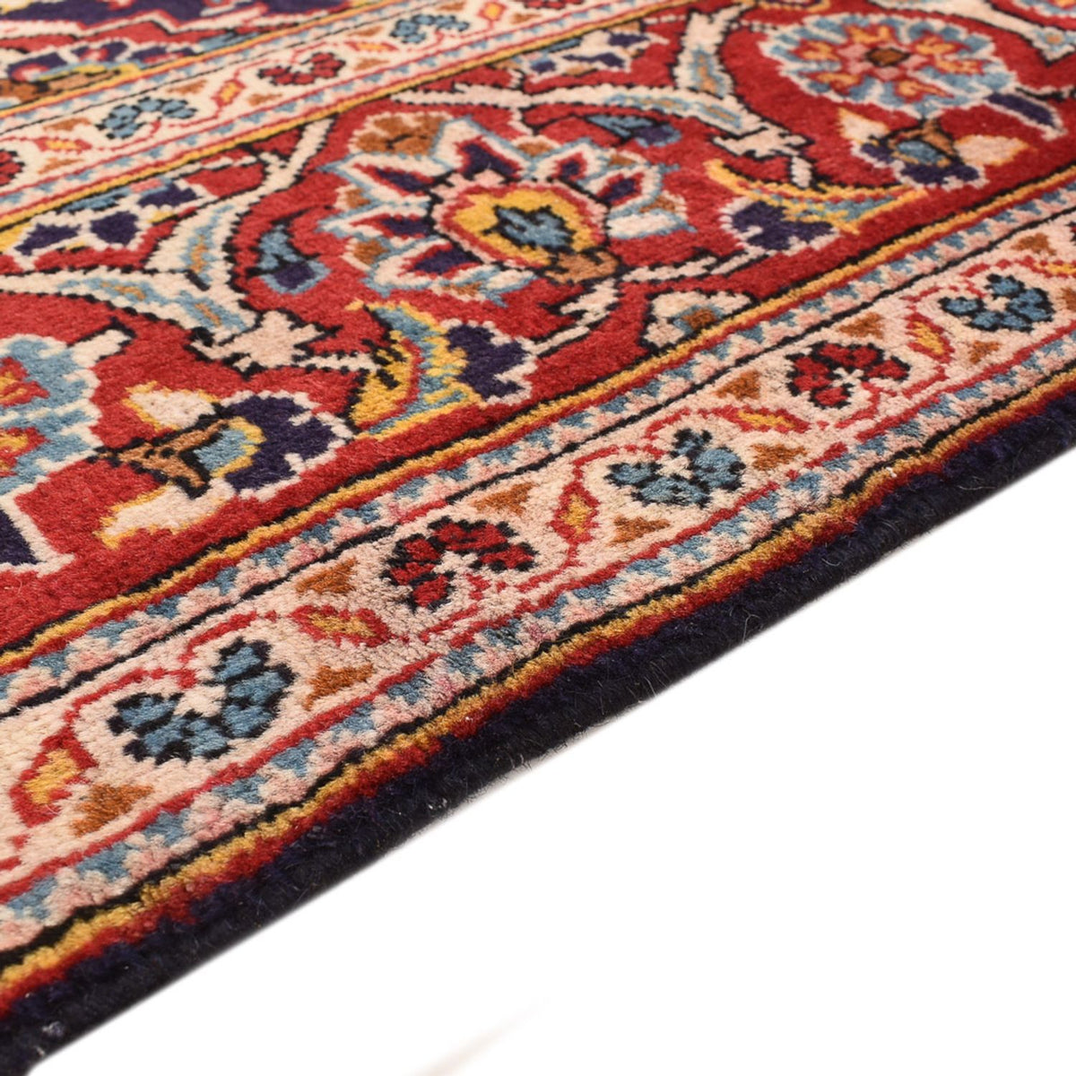 Dywan perski - Keshan - 255 x 146 cm - ciemnoniebieski