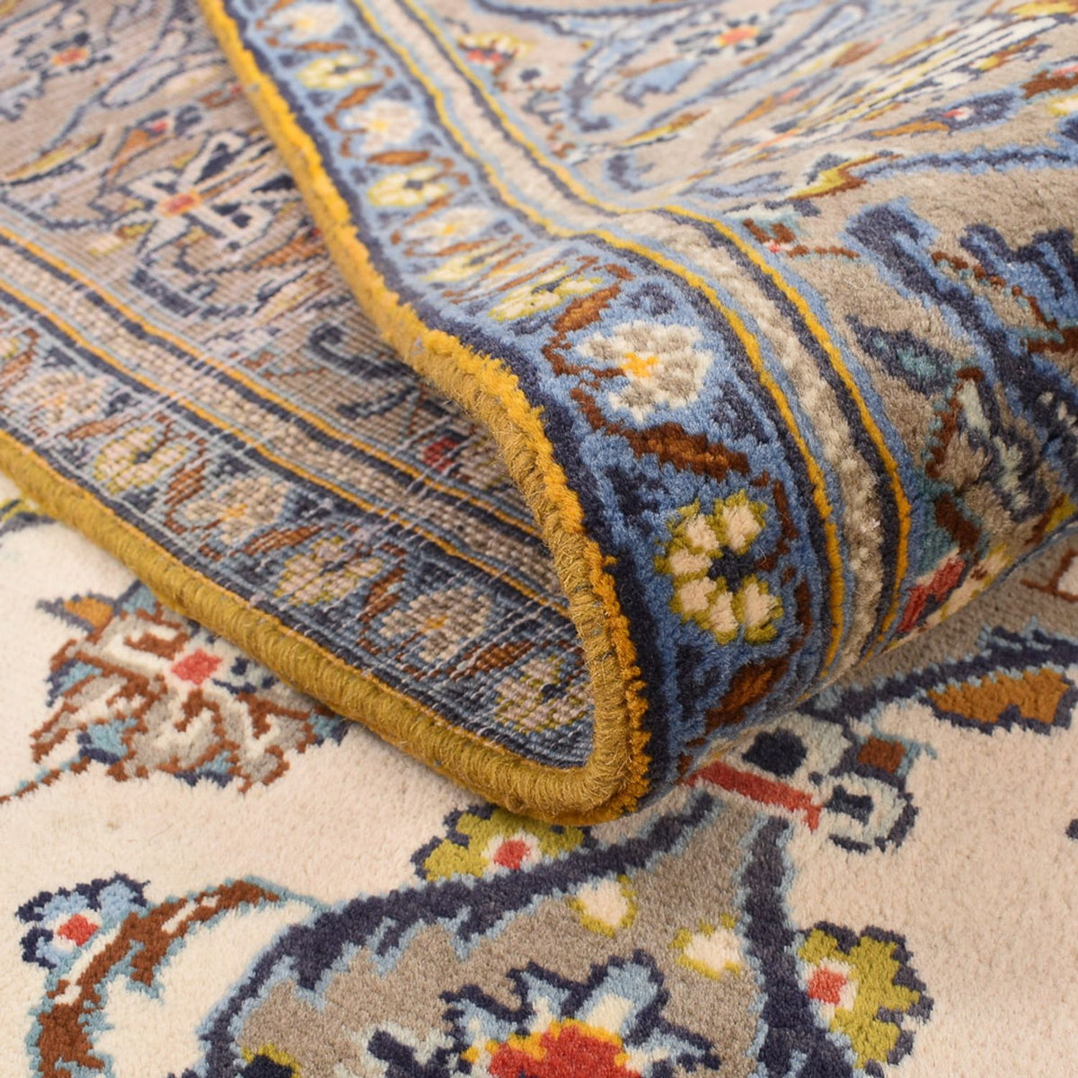 Dywan perski - Keshan - 230 x 145 cm - jasny beż