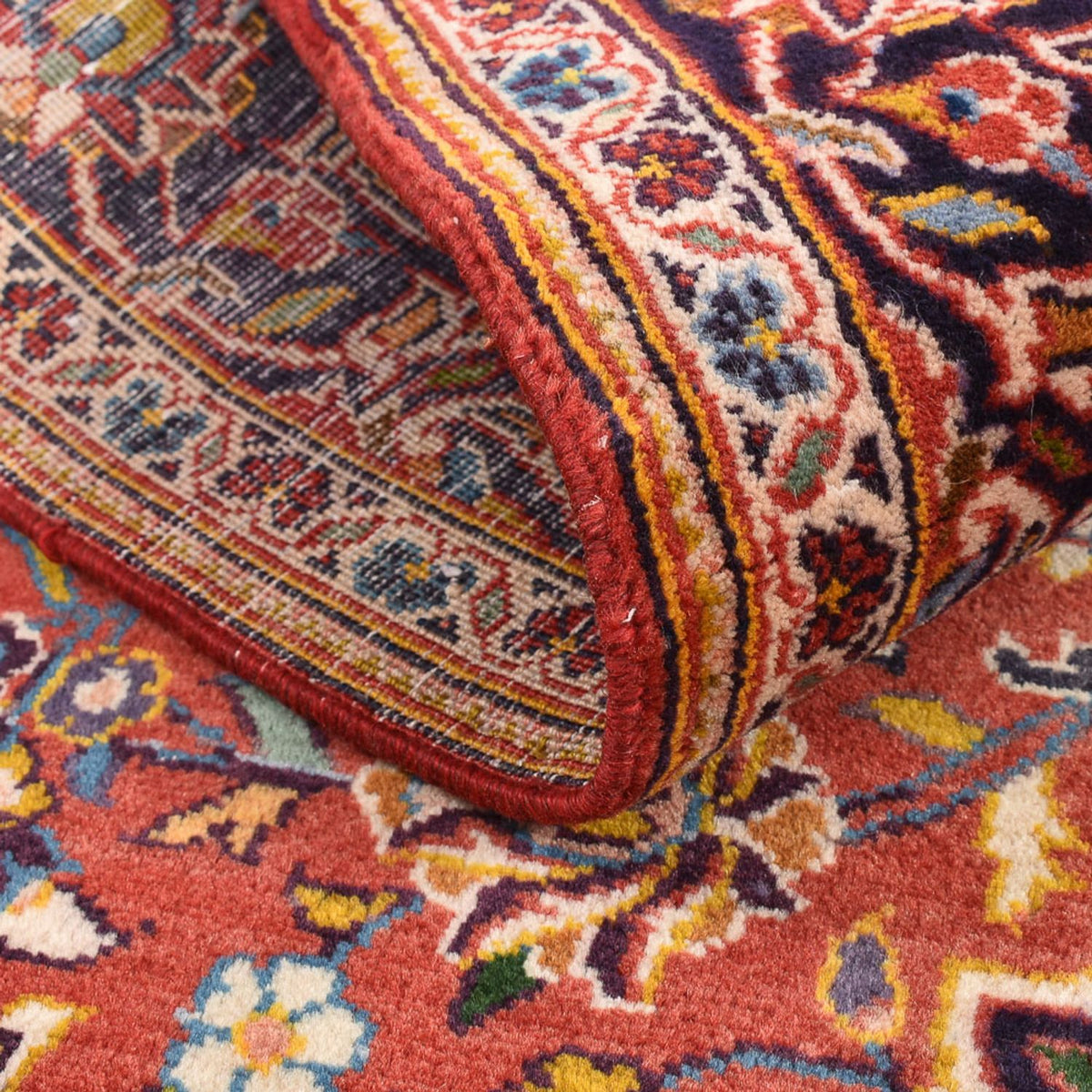 Dywan perski - Keshan - 167 x 114 cm - jasna czerwień