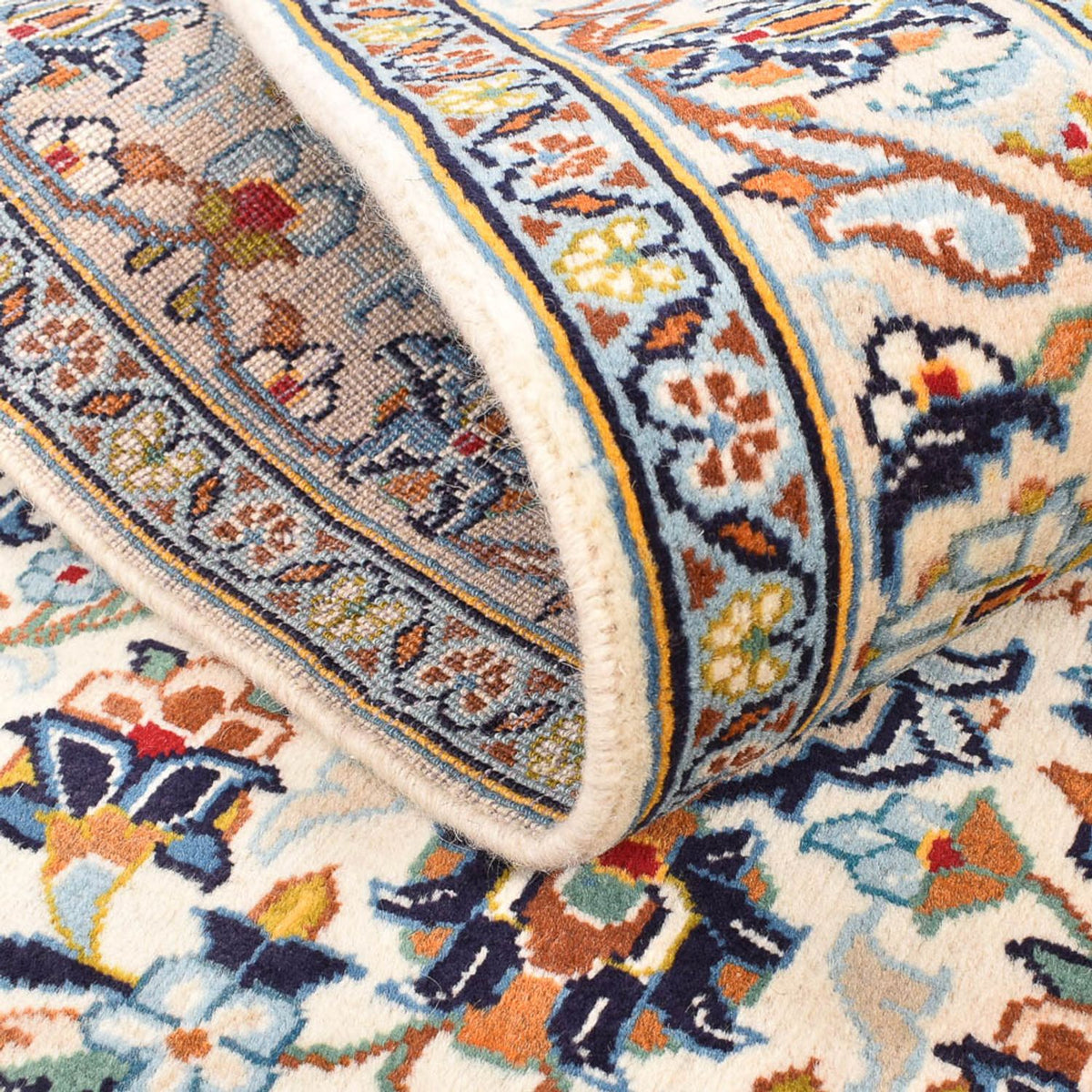 Dywan perski - Keshan - 141 x 96 cm - jasny beż