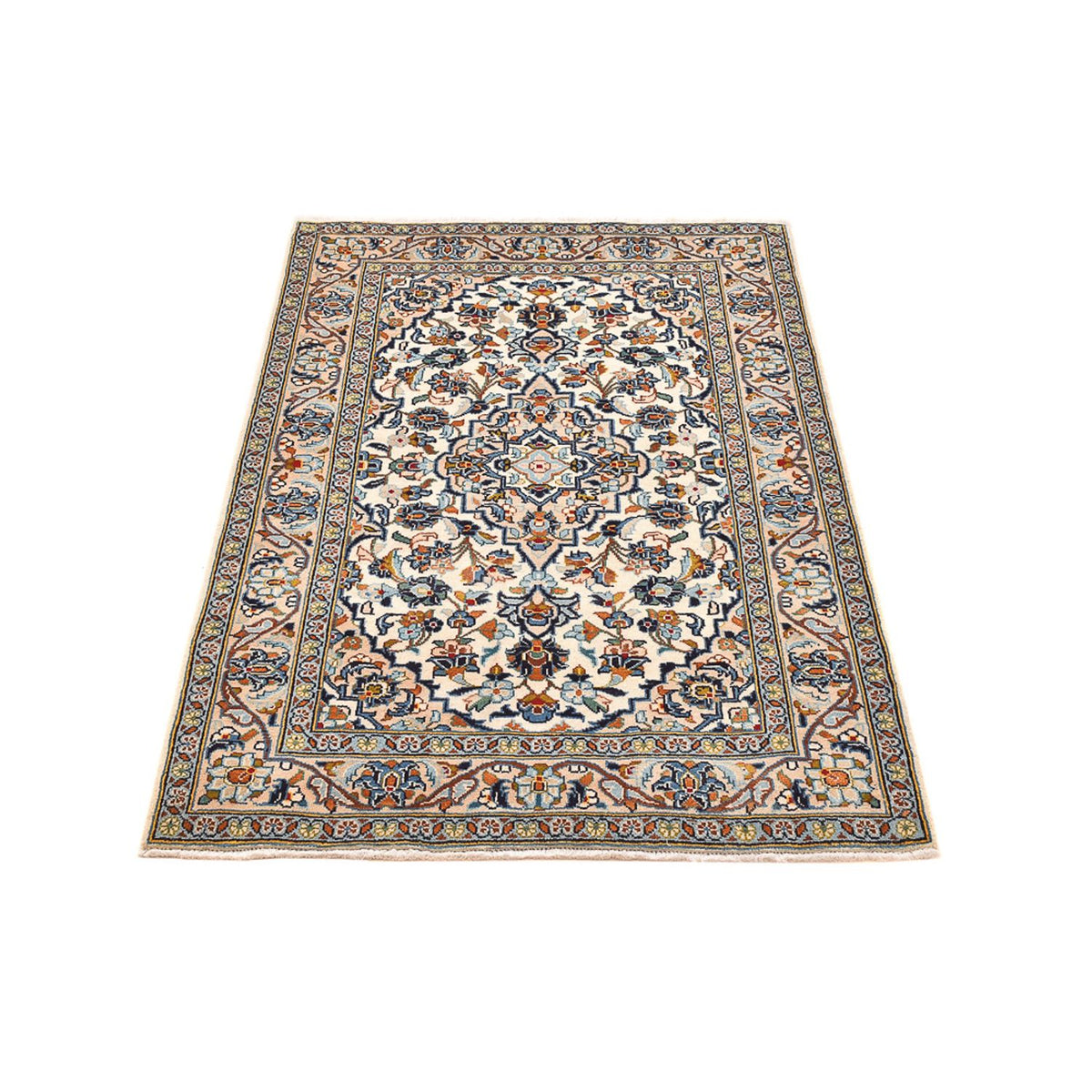 Dywan perski - Keshan - 141 x 96 cm - jasny beż