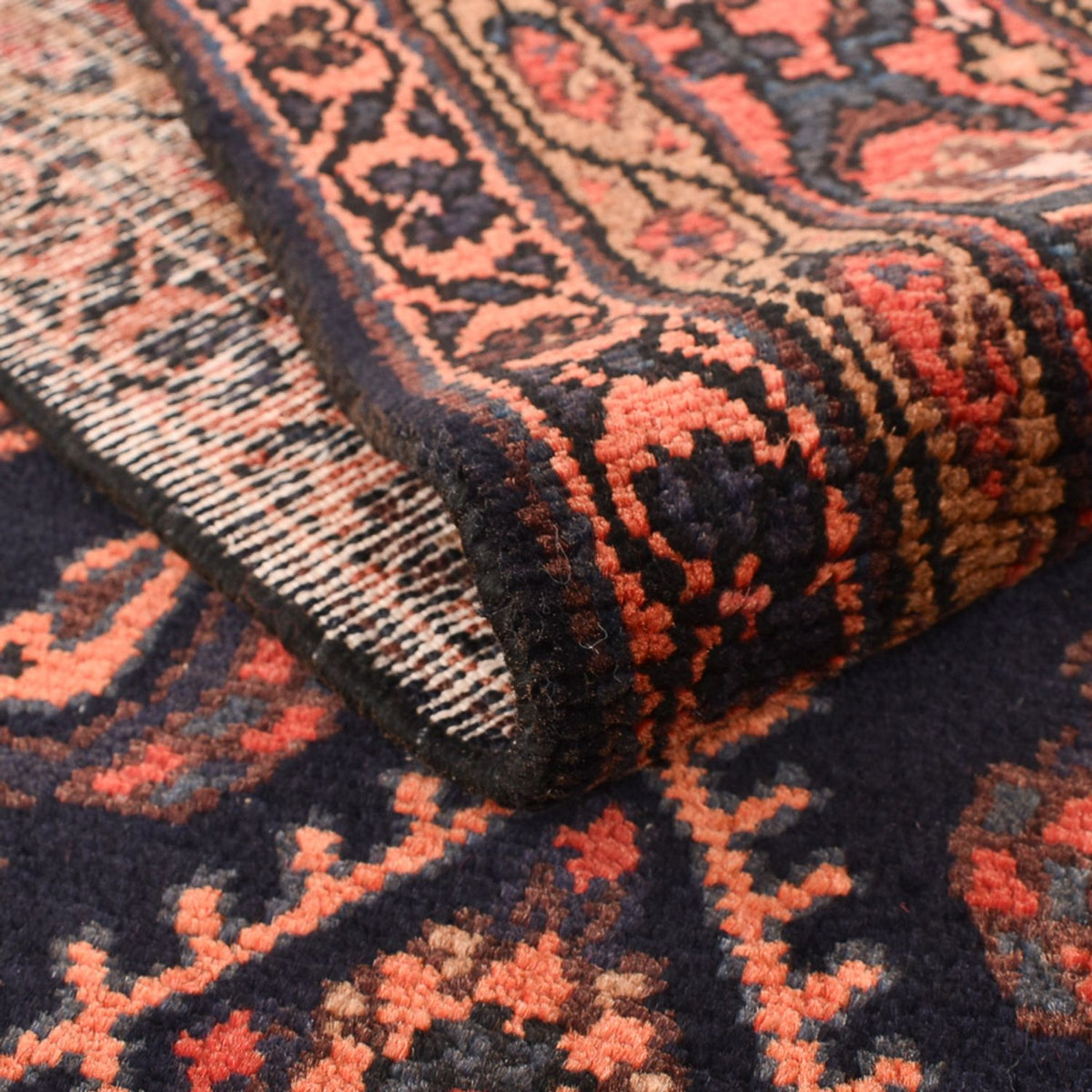 Biegacz Perski dywan - Nomadyczny - 205 x 108 cm - ciemnoniebieski