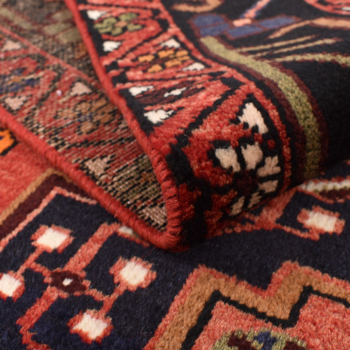 Perski dywan - Nomadyczny - 202 x 138 cm - czerwony