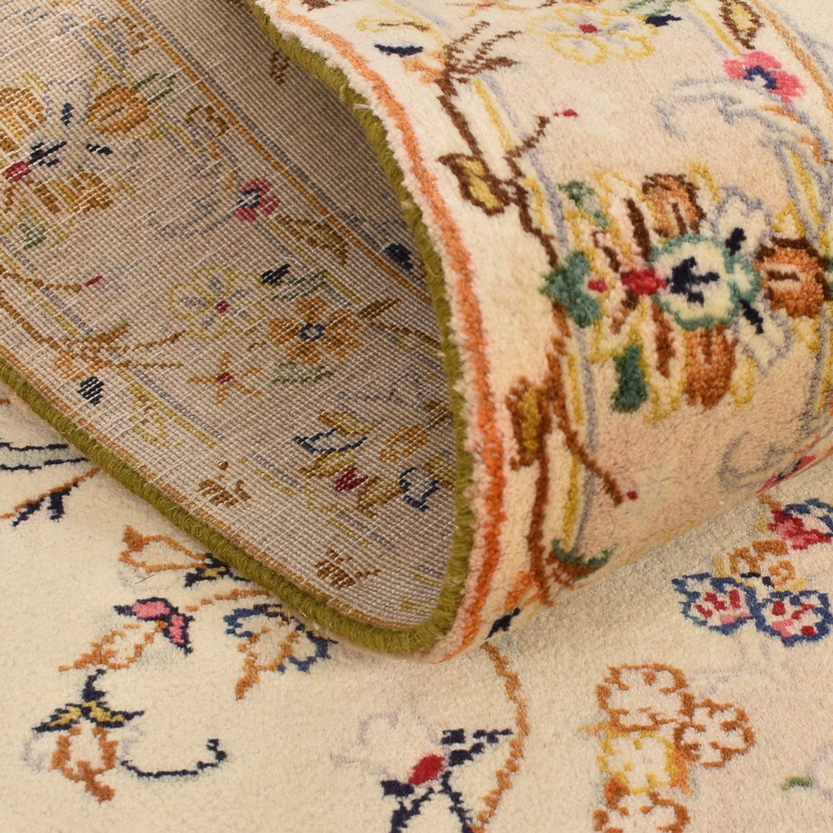 Biegacz Dywan perski - Keshan - 385 x 98 cm - beżowy