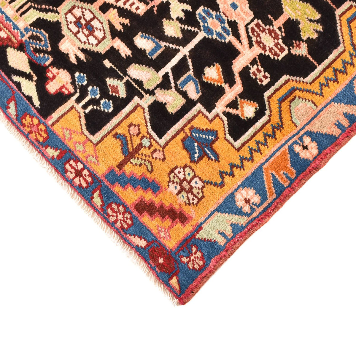 Perski dywan - Nomadyczny - 132 x 92 cm - ciemnoniebieski