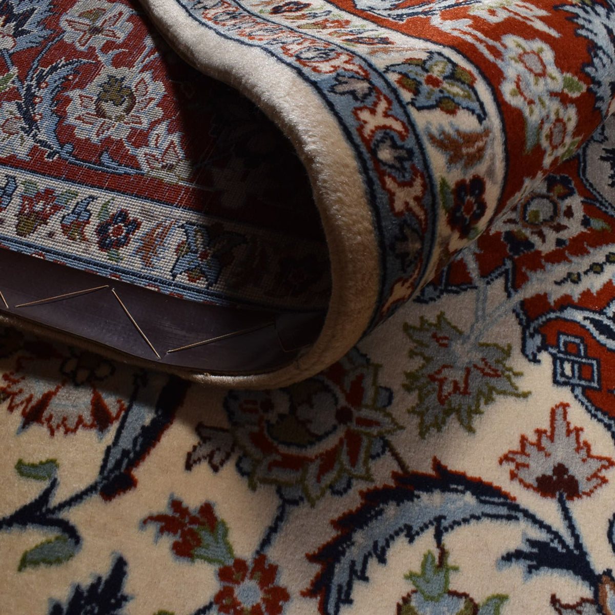 Dywan perski - Isfahan - Premium - 304 x 206 cm - piaskowy