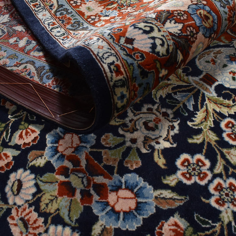 Dywan perski - Keshan - 315 x 220 cm - ciemnoniebieski