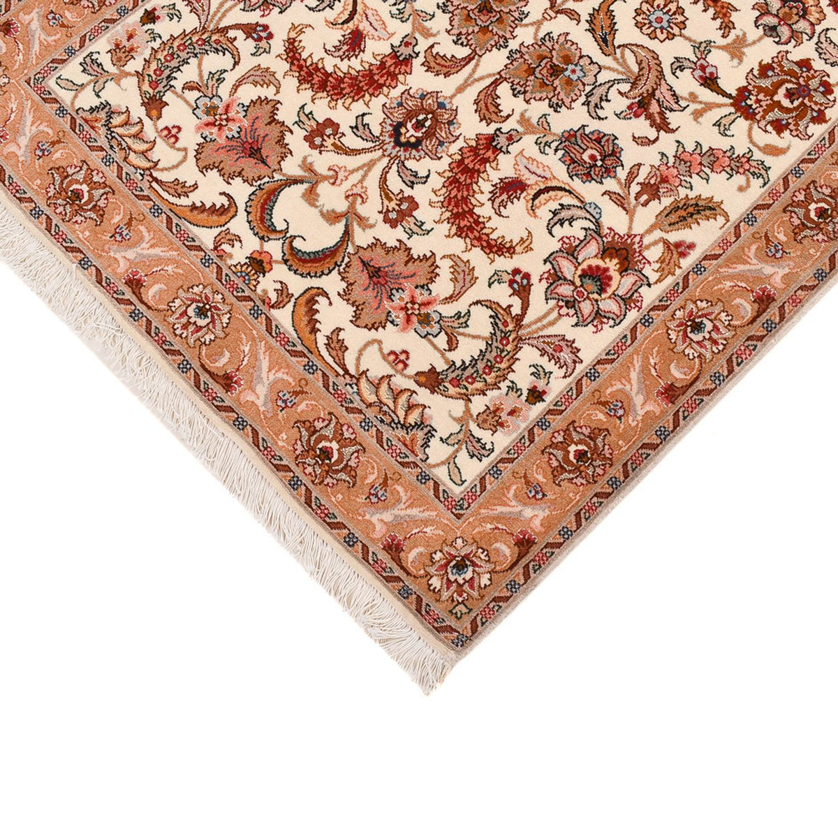 Biegacz Dywan perski - Tabriz - Premium - 314 x 79 cm - beżowy
