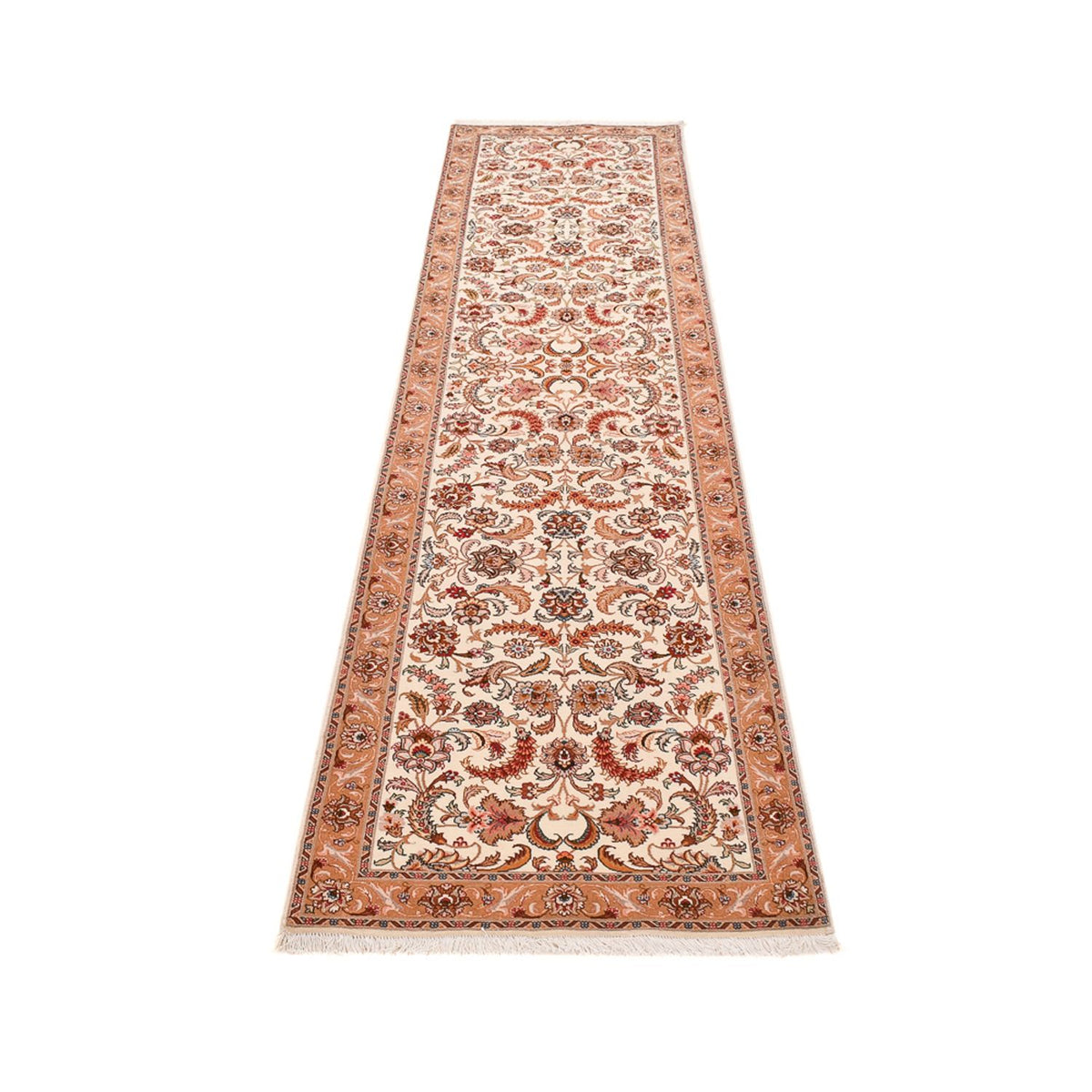 Biegacz Dywan perski - Tabriz - Premium - 314 x 79 cm - beżowy