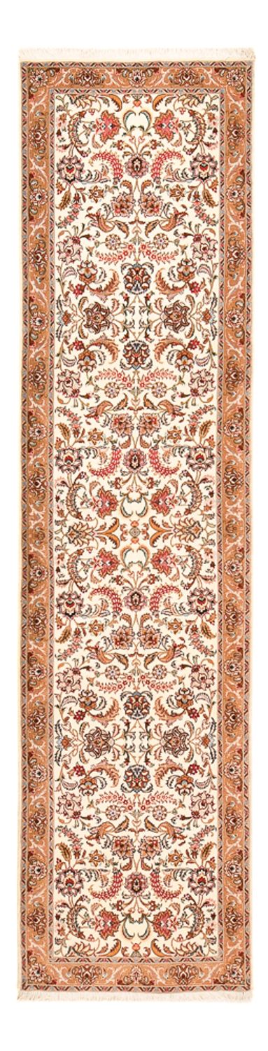 Biegacz Dywan perski - Tabriz - Premium - 317 x 72 cm - beżowy