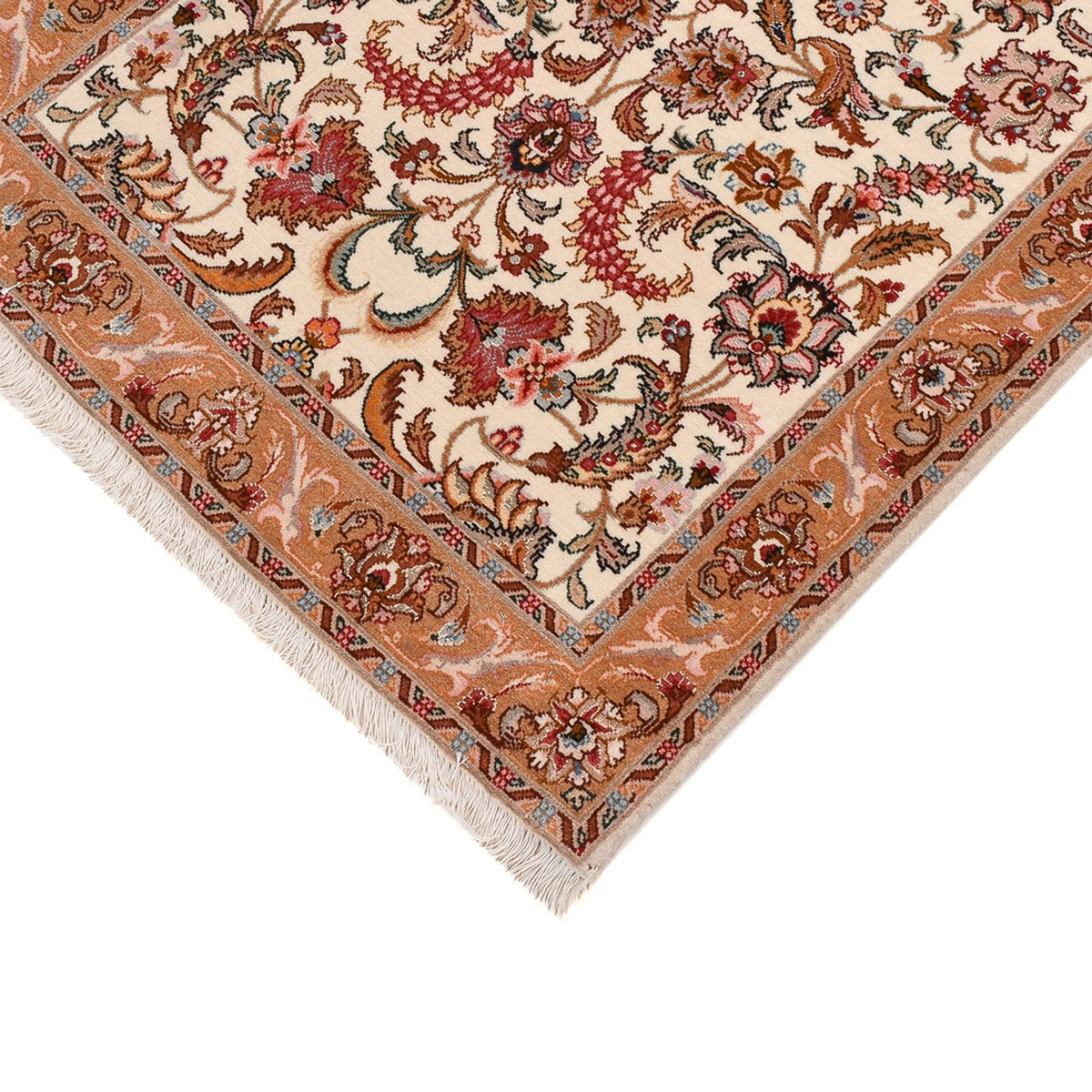 Biegacz Dywan perski - Tabriz - Premium - 317 x 72 cm - beżowy