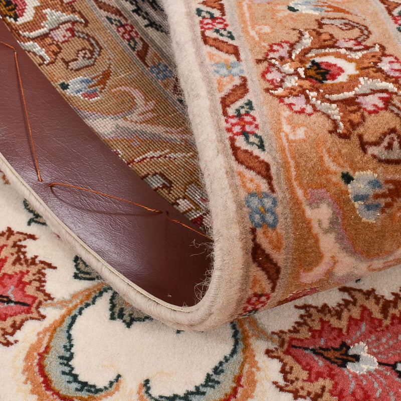 Biegacz Dywan perski - Tabriz - Premium - 317 x 72 cm - beżowy