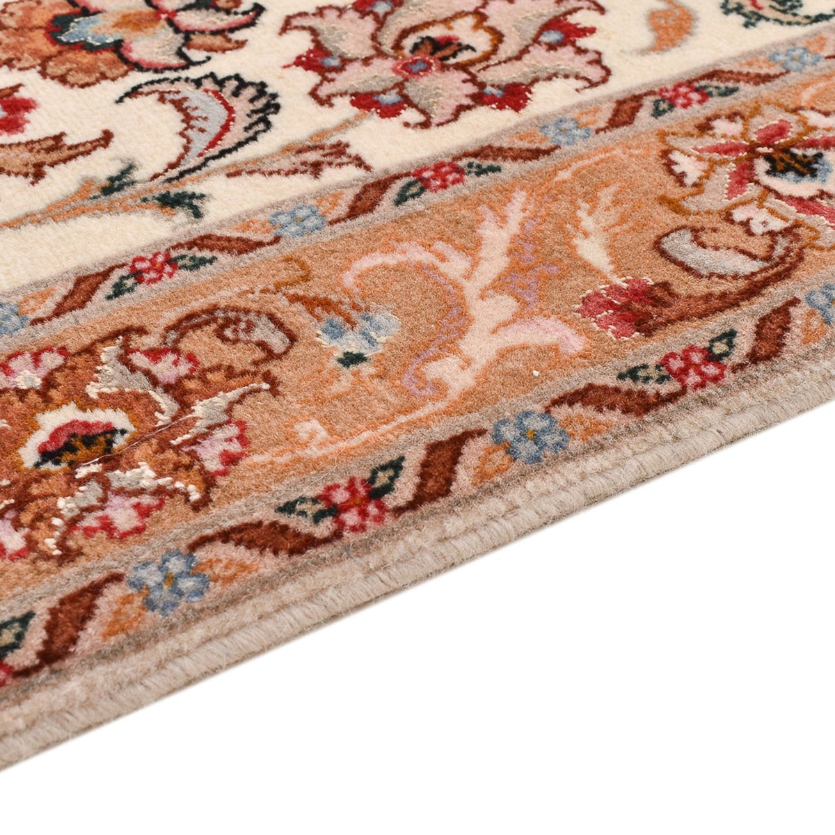 Biegacz Dywan perski - Tabriz - Premium - 315 x 80 cm - beżowy