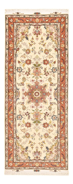 Biegacz Dywan perski - Tabriz - Królewski - 195 x 80 cm - beżowy