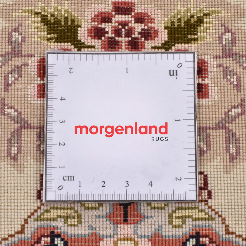 Biegacz Dywan perski - Tabriz - Królewski - 195 x 80 cm - beżowy