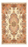 Tabriz - 50 Raj Dywan 104x169cm - Dywan perski - Prostokątny / Beżowy / 104 x 169 cm Prostokątny