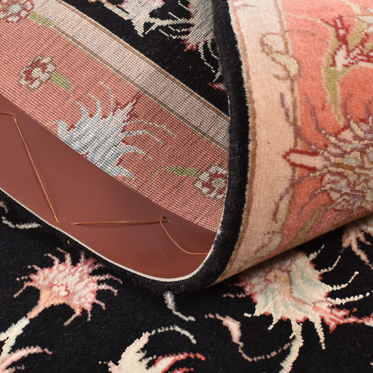 Dywan perski - Tabriz - Królewski - 116 x 75 cm - ciemnoniebieski